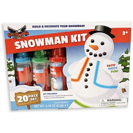 Paricon Flexible Flyer Build a Snowman Kit & Snow Art Markers, 20 Piece 107675